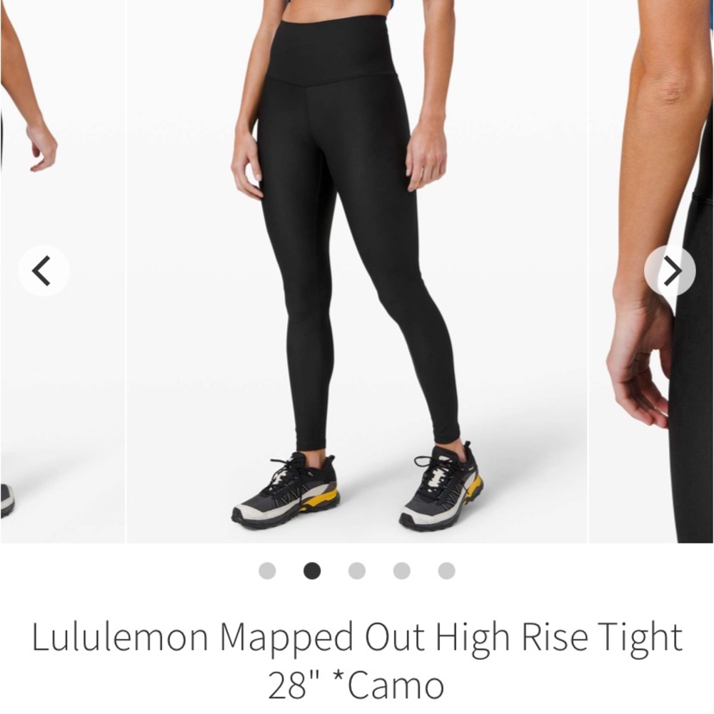 Lululemon Mapped Out High Rise Camo Black 28”